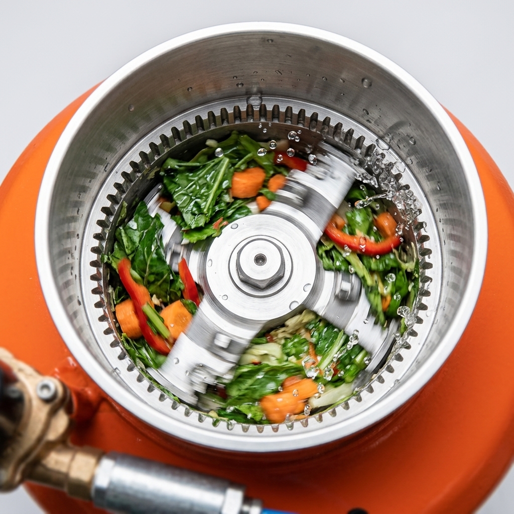 Sharp Crusher grinding chamber shredding food waste
